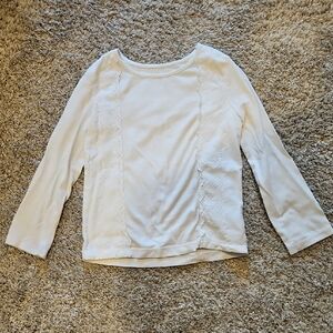 Cherokee White Long Sleeve Lace Top